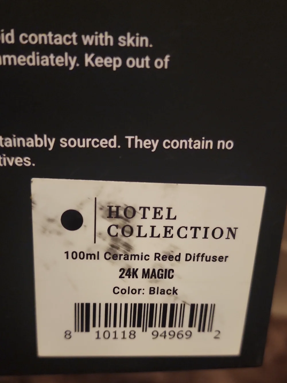 NIB Charcoal Ceramic Reed Diffuser - Scented Home Fragrance Set